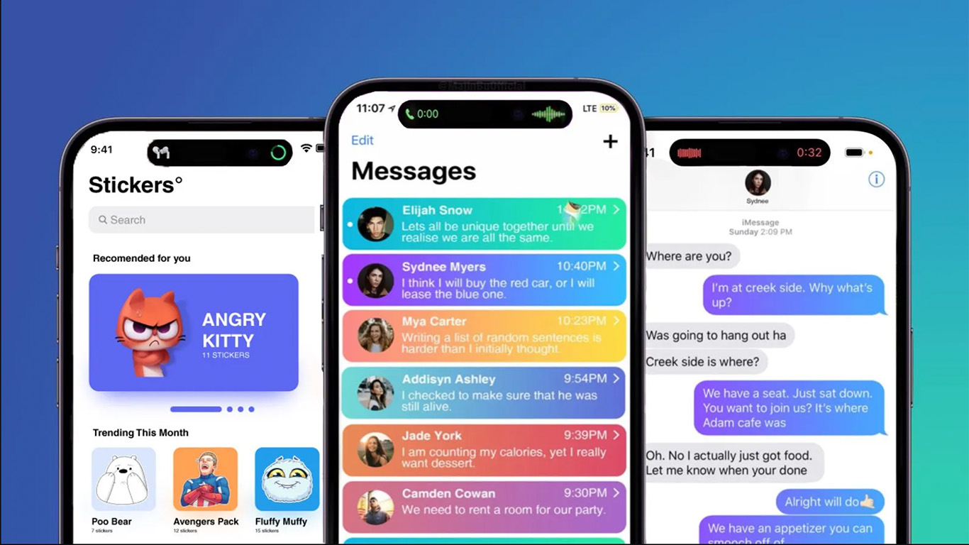 New version of iMessage with augmented reality capabilities