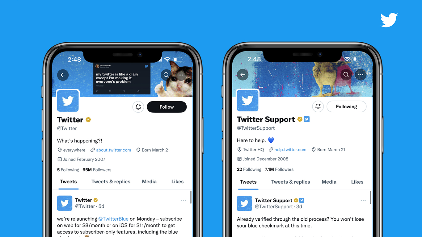 آبی برای تجارت برای کسب‌وکارها در توییتر